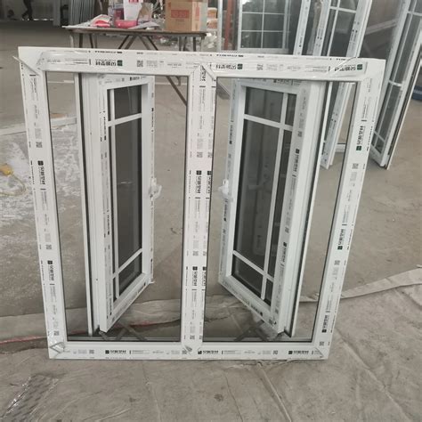 Double Glaze French Casement Upvc Windows With Grill Design For Sale