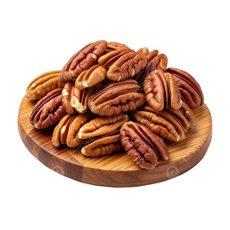 Pecans Nut Front View On A Wooden Board Pecans Nut Fruit Nut Png