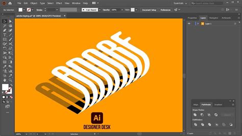 3d Typography Tutorial In Adobe Illustrator Artofit