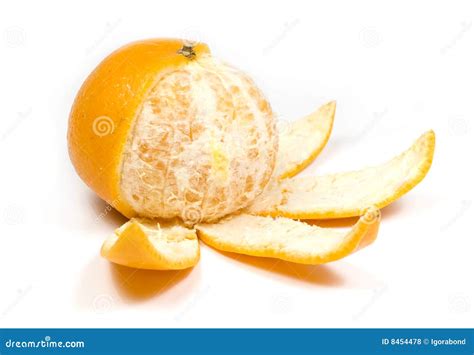 Orange Half Without Peel Stock Photo Image Of Organic 8454478