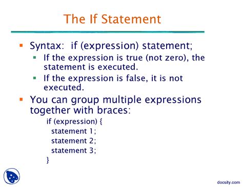 statement programming lecture  docsity