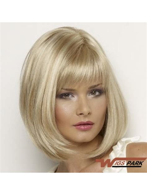 Bobs Chin Length Blonde Straight Trendy Petite Wigs