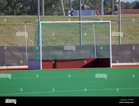 Field Hockey goals on a synthetic hockey field Stock Photo - Alamy