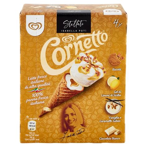 ALGIDA Cornetto I Stellati Isabella Potì 228 GR 4 pezzi Basko