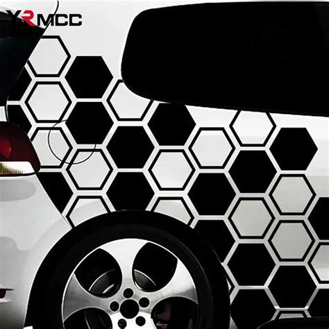 Car Honeycomb Stickers Modification Decor Car Side Waterproof Honeycomb