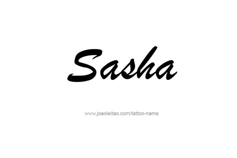 Sasha Name Tattoo Designs