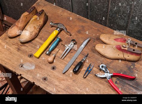 Essential Tools For A Cobbler Or Shoe Maker Folding Hammer Shoe Lasts