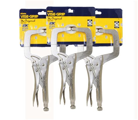 Irwin Vise Grip 11r The Original 11 Locking C Clamps With Regular Tips 3 Pack