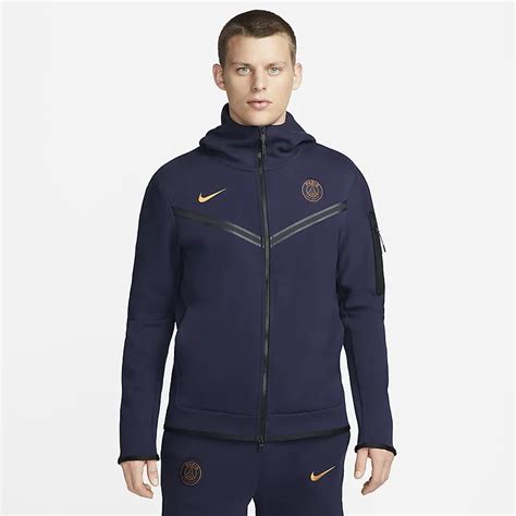 Paris Saint Germain Tech Fleece Windrunner Blackened Blue Gold