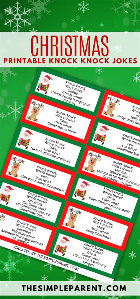 50+ Christmas Knock Knock Jokes (with FREE printable jokes!)