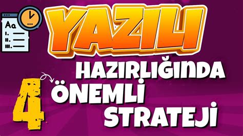 YAZILI HAFTASINDA BİLMENİZ GEREKEN 4 TAKTİK YouTube