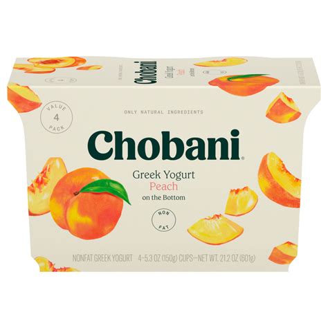 Save On Chobani Non Fat Peach On The Bottom Greek Yogurt Cup Ct