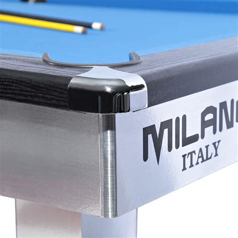 Milano Billiard Table and Accessories Set – Silver/Blue – Best Shoppe