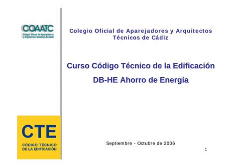 PDF Curso Código Técnico de la Edificación DB HE Ahorro