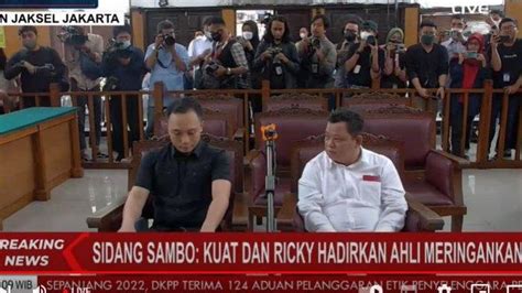 Sidang Ferdy Sambo Hari Ini Ricky Rizal Dan Kuat Maruf Diperiksa