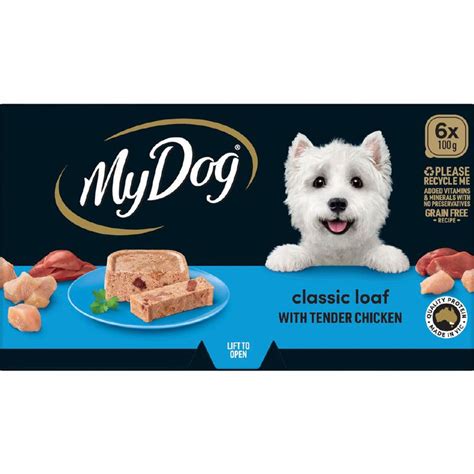 My Dog Chicken Supreme Meaty Loaf Wet Dog Food Trays 6 Pack 100g The