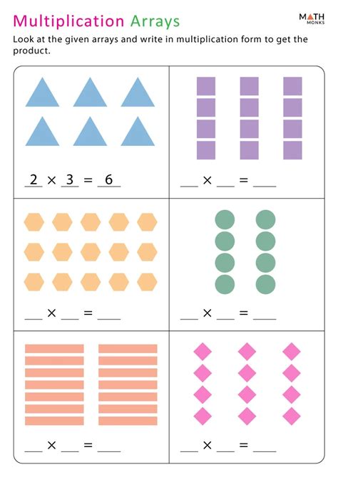 Multiply With Arrays Worksheet Prntbl Concejomunicipaldechinu Gov Co