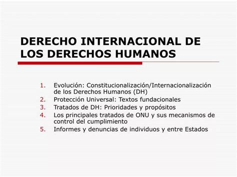 Ppt Derecho Internacional De Los Derechos Humanos Powerpoint Presentation Id3711937