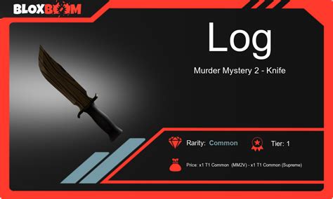 Get the Coolest Log Knife in MM2! Unlock Epic Trades in Roblox Murder ...