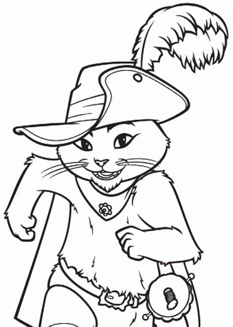 Puss In Boots Coloring Page Coloring Home