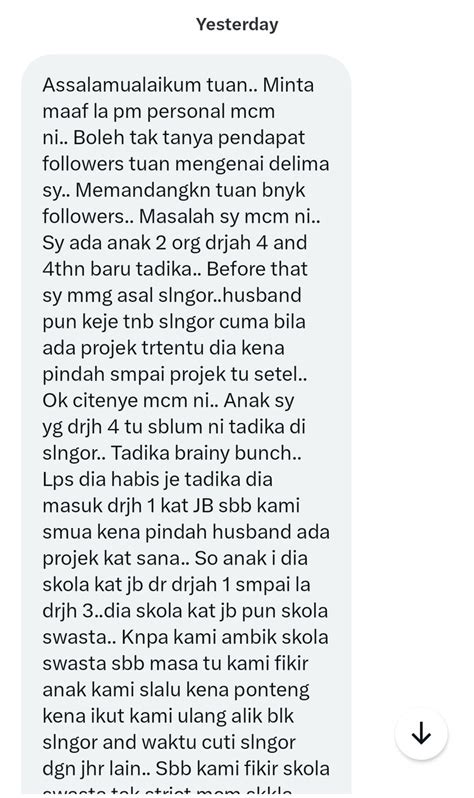 Roman Akramovich On Twitter Salam Ahad Semua Seorang Ibu Mesej Saya