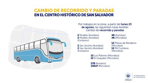 Anuncian Cambios En Recorridos Del Transporte P Blico En San Salvador A