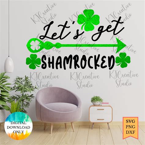 Let S Get Shamrocked Svg St Patrick S Day Svg Lucky Etsy