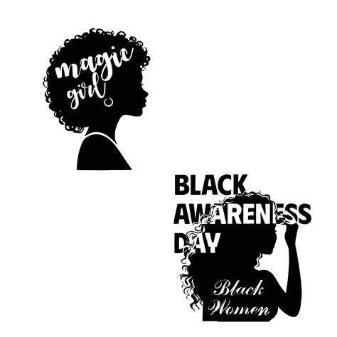 Afro Woman Svg Bundle Black Girl Clipart Black Girl Magic Vector