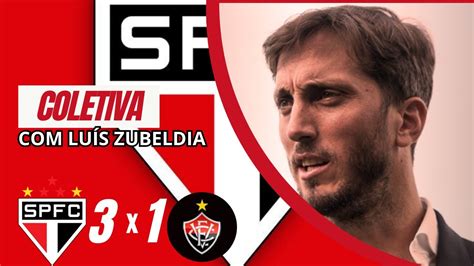 Coletiva P S Jogo Lu S Zubeldia S O Paulo X Vit Ria Youtube