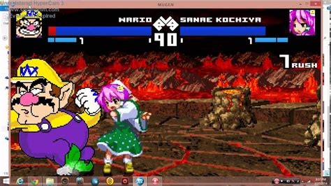 Mugen Battle 14 Great Wario Me Vs Sanae Kochiya With Ai Youtube