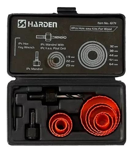 Mechas Sierra Copa Madera Yeso Plastico 11 Pzs Harden 56 Envío gratis