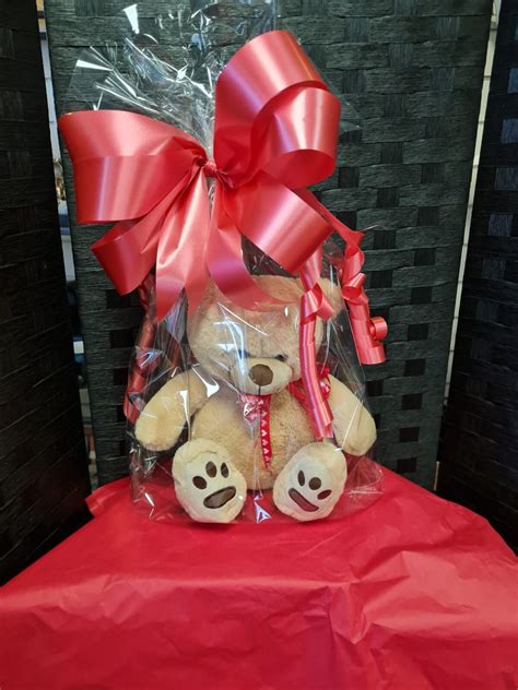 T Wrapped Teddy Bear Janet Pattison The Florist Hull