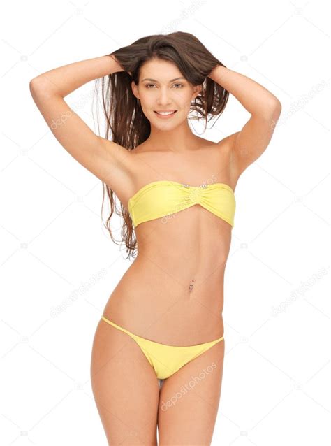 Beautiful Woman In Bikini Stock Photo By Syda Productions