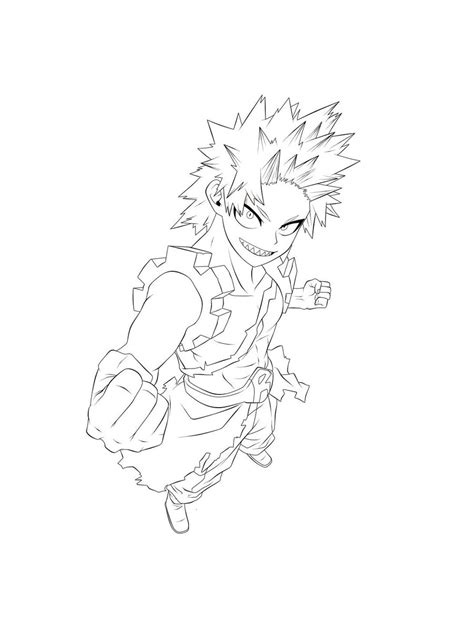 Kirishima Coloring Page