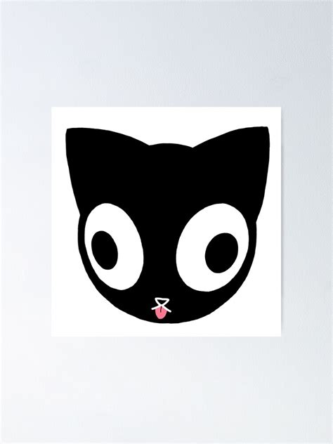 Cursed Cat Emoji Poster For Sale By Bai Bee Redbubble