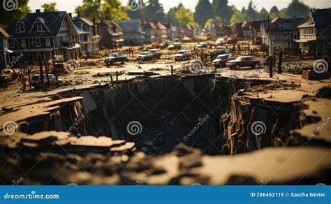 Urban Abyss The Enigmatic Hole In The City Stock Illustration