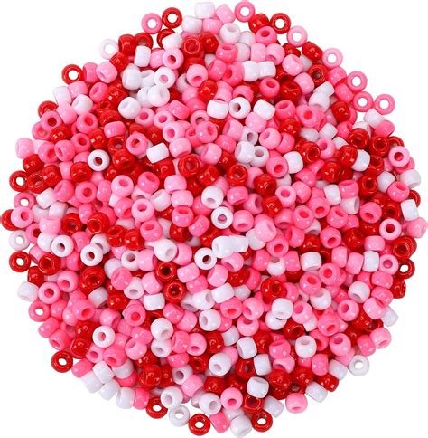 1200pcs Valentines Day Pony Beads For Jewelry Making