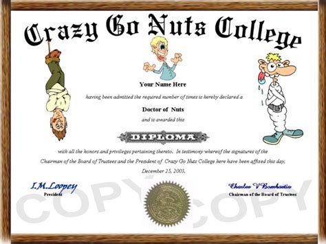 Humorous Diplomas