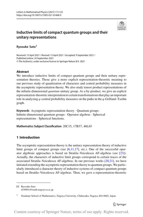 Inductive Limits Of Compact Quantum Groups And Their Unitary