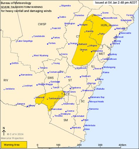 Nsw Severe Thunderstorm Warning Damaging Winds Heavy Rain Ewn