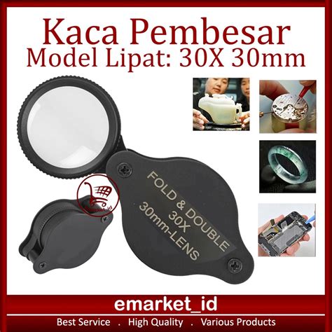 Jual Kaca Pembesar Lipat 30X 30mm AE72 Geologi Perhiasan Batuan Lup