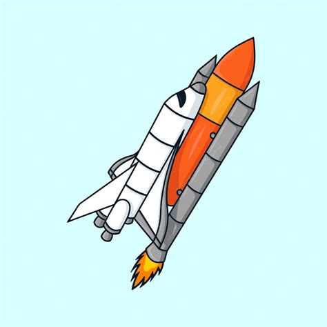 Premium Vector | Space shuttle cartoon illustration vector