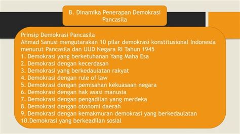 Dinamika Penerapan Demokrasi Pancasila Pptx