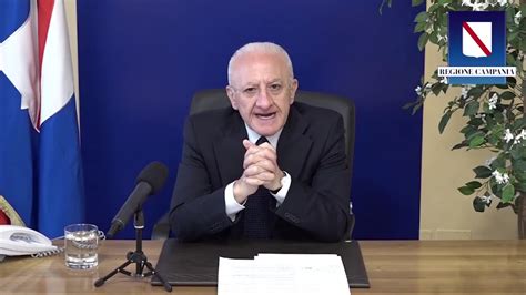 COVID 19 IN CAMPANIA IL PRESIDENTE DE LUCA ANNUNCIA DOPO 2 MESI DI