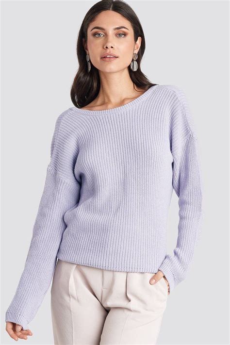 Knitted Deep V Neck Sweater Lila Na Sweaters Vneck Sweater