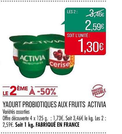 Promo Yaourt Probiotiques Aux Fruits Activia Chez Match Icatalogue Fr