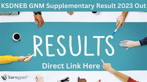 KSDNEB GNM Supplementary Result 2023 Out 1st 2nd Year Result Direct