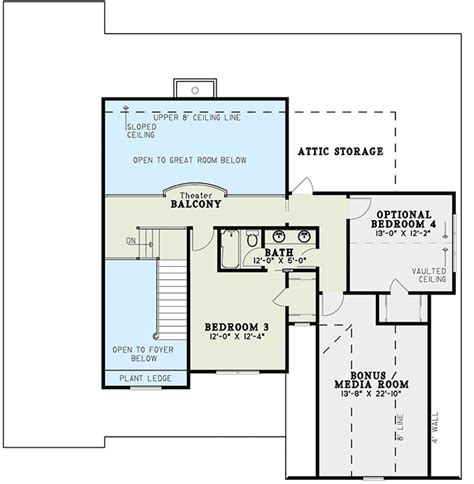 Two Story Country Home Plan With Optional Bonus Room Above Garage