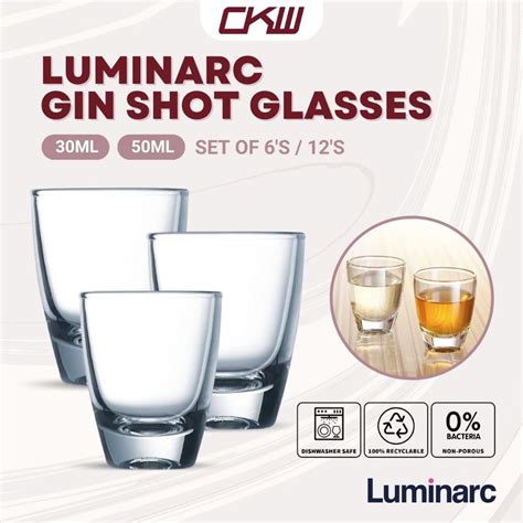 Luminarc Gin Shot Glass Set Of S Tequila Vodka Soju Shot