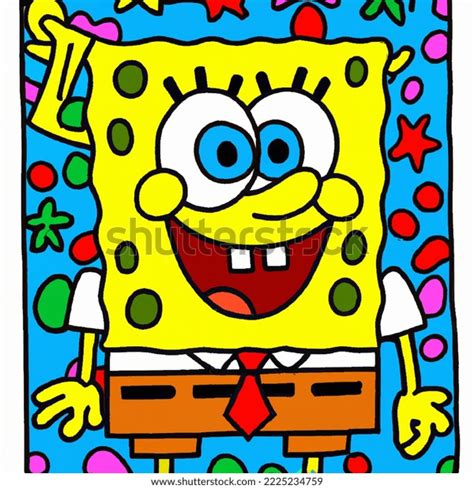 Spongebob Squarepants Romero Britto Painting Imagen Generada Por IA